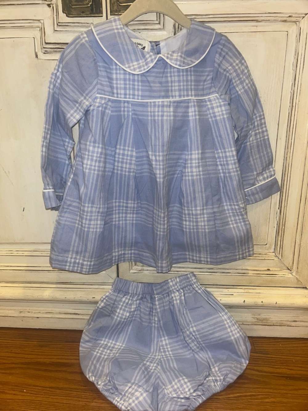 Blue Plaid Two-Piece Kids Matching Set -